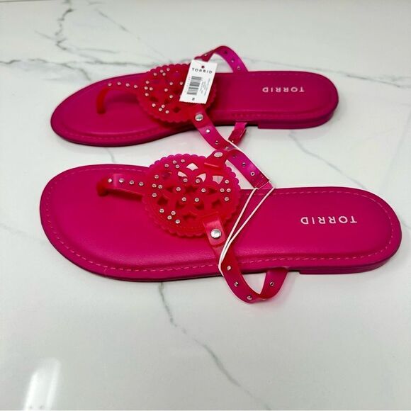 Torrid Lucite Strappy Sandals- Size 8WW - Picture 8 of 11